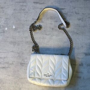 Kate Spade White Quilted Crossbody Bag